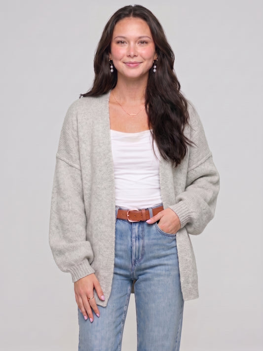 Lightweight Open Front Cardigan